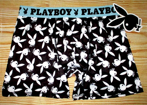 Mens playboy black boxer - mens,