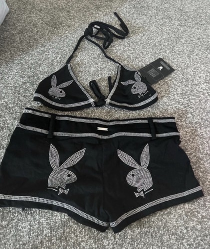 Playboy shorts set black - playboy,