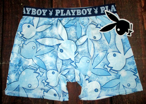 Mens playboy blue boxer - blue,